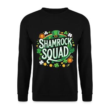 Shamrock Squad: Green Spell - Unisex Sweatshirt - black - Front - Alina (178cm) & Michal (187cm)