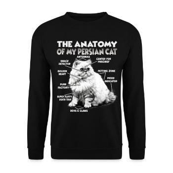 Süßes Katzen Frauen Motiv Katzen Spruch - Unisex Pullover - Schwarz - Vorne - Alina (178cm) & Michal (187cm)