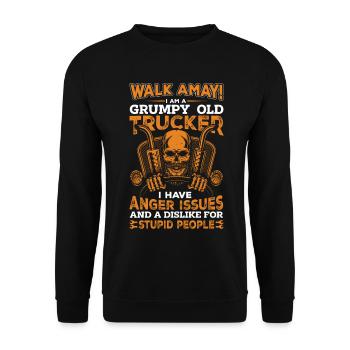 Truck Driver - Unisex Sweatshirt - black - Front - Alina (178cm) & Michal (187cm)