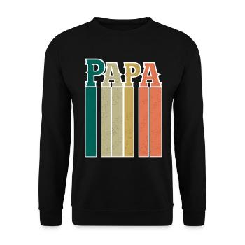 Papa - Sweat-shirt Unisexe - noir - Devant - Alina (178cm) & Michal (187cm)
