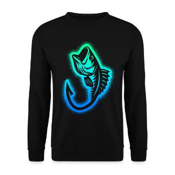 Pêche Pêcheurs Enfants Garçons Hommes Pêcheurs - Sweat-shirt Unisexe - noir - Devant - Alina (178cm) & Michal (187cm)