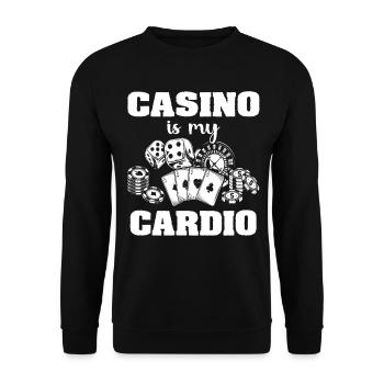Casino Casino Players - Unisex Sweatshirt - black - Front - Alina (178cm) & Michal (187cm)
