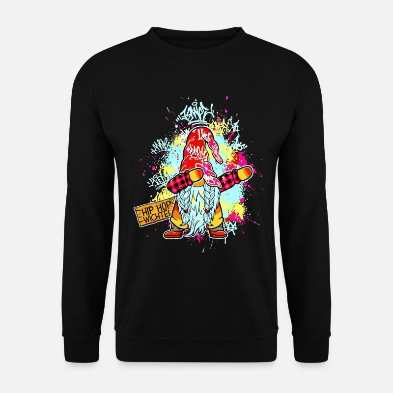 HIP HOP WICHTDeEL Dab Graffiti Rap Musik Xmas Crew - Unisex Pullover - Schwarz