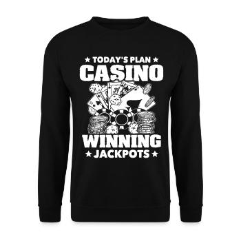 Casino Casino Game - Unisex Sweatshirt - black - Front - Alina (178cm) & Michal (187cm)