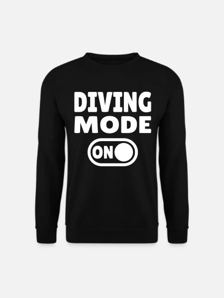 Mode plongée activé – Tauchen - Sweat-shirt Unisexe - noir
