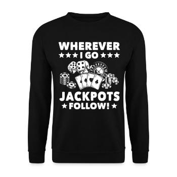 Casino Casino Players - Unisex Sweatshirt - black - Front - Alina (178cm) & Michal (187cm)