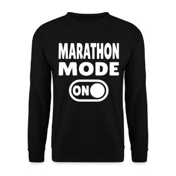 Mode marathon activé – Courir avec passion - Sweat-shirt Unisexe - noir - Devant - Alina (178cm) & Michal (187cm)