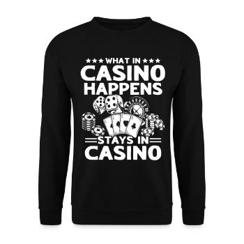 Casino Casino Players - Unisex Sweatshirt - black - Front - Alina (178cm) & Michal (187cm)