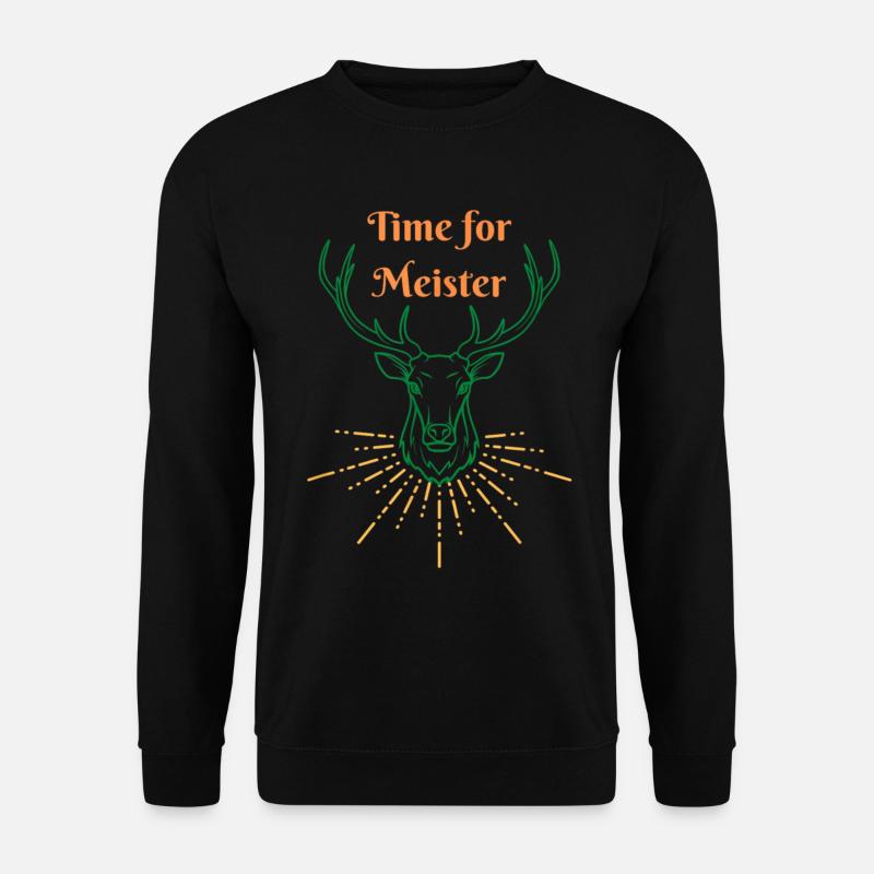 Time for Meister Hirsch - Unisex Pullover - Schwarz