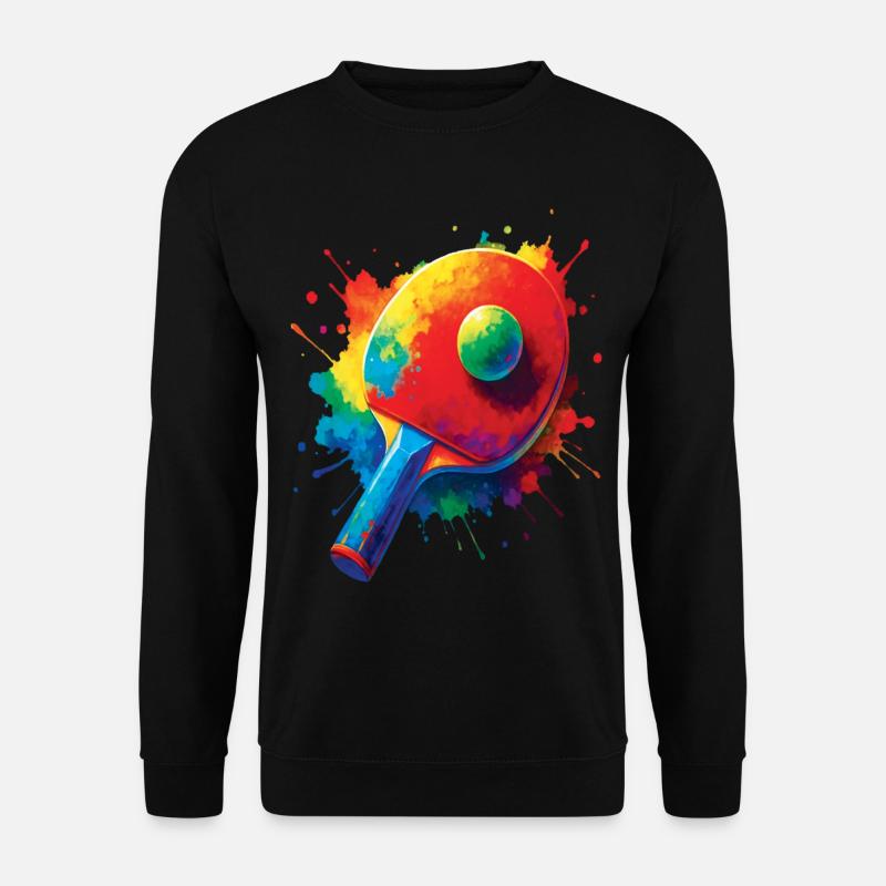 Tennis de Table - Design Sport Ping-Pong Splash - Sweat-shirt Unisexe - noir