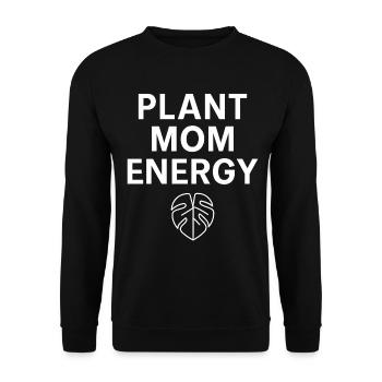 Déclaration énergétique de Plant Mom - Sweat-shirt Unisexe - noir - Devant - Alina (178cm) & Michal (187cm)