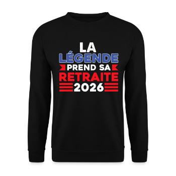 Retired in 2026 The Legend Retires 2026 - Unisex Sweatshirt - black - Front - Alina (178cm) & Michal (187cm)