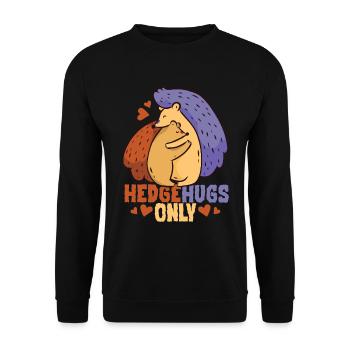 Tag Igel Jour de Hérisson Seulement Câlins de Haies - Sweat-shirt Unisexe - noir - Devant - Alina (178cm) & Michal (187cm)