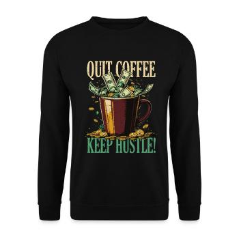 Kaffeeentzug Koffeinfrei Ex-Kaffeetrinker - Unisex Pullover - Schwarz - Vorne - Alina (178cm) & Michal (187cm)