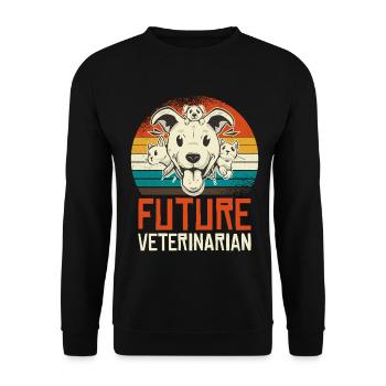 Future Veterinarian - Unisex Sweatshirt - black - Front - Alina (178cm) & Michal (187cm)