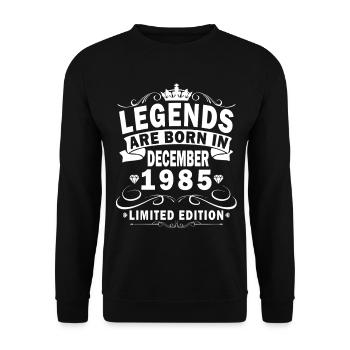 Décembre 1985 - Sweat-shirt Unisexe - noir - Devant - Alina (178cm) & Michal (187cm)