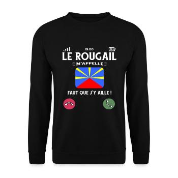 Le Rougail M’Appelle Humour La Reunion - Sweat-shirt Unisexe - noir - Devant - Alina (178cm) & Michal (187cm)