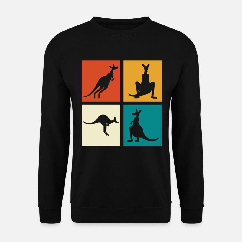 Kangaroo Four-Frame Silhouettes - Unisex Sweatshirt - black