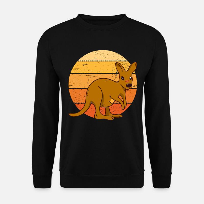 Kangaroo at sunset - Unisex Sweatshirt - black