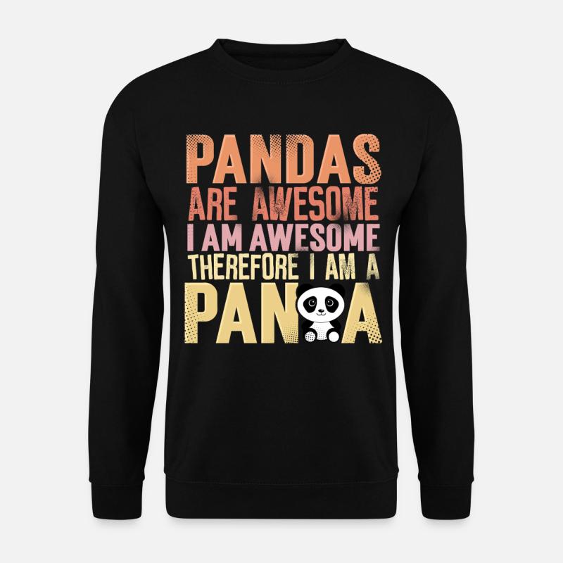 Panda - Unisex Pullover - Schwarz