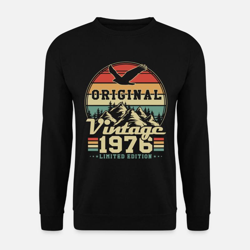 Original 1976 Vintage Vintage Födelsedag Retro - Unisextröja - svart