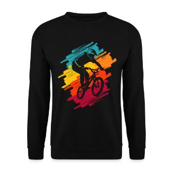 BMX rétro Vélo Stunt Boys Vélo BMX Hommes - Sweat-shirt Unisexe - noir - Devant - Alina (178cm) & Michal (187cm)