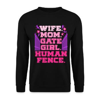 Épouse d’une mère fermière - Sweat-shirt Unisexe - noir - Devant - Alina (178cm) & Michal (187cm)