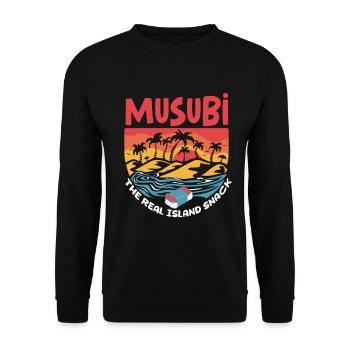 Musubi The Real Island Snack - Unisex Pullover - Schwarz - Vorne - Alina (178cm) & Michal (187cm)