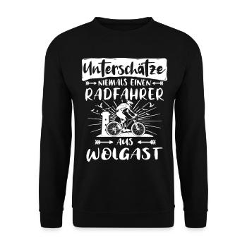 Wolgast Bicycle Wolgaster Cycliste - Sweat-shirt Unisexe - noir - Devant - Alina (178cm) & Michal (187cm)