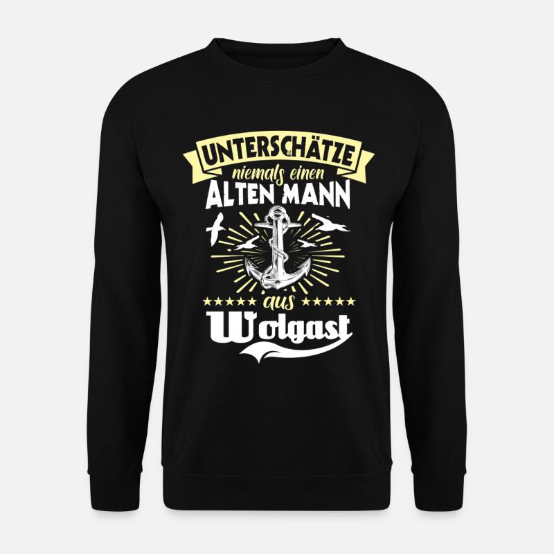 Unterschätze Wolgast Mann - Unisex Pullover - Schwarz