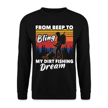 Metalldetektor - Unisex Pullover - Schwarz - Vorne - Alina (178cm) & Michal (187cm)