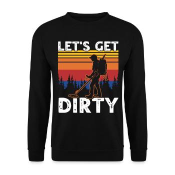 Dirt Fishing Sondelgänger - Unisex Pullover - Schwarz - Vorne - Alina (178cm) & Michal (187cm)