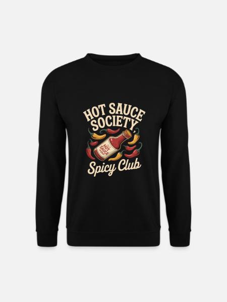 Hot Sauce Society – Spicy Club - Unisex Sweatshirt - black