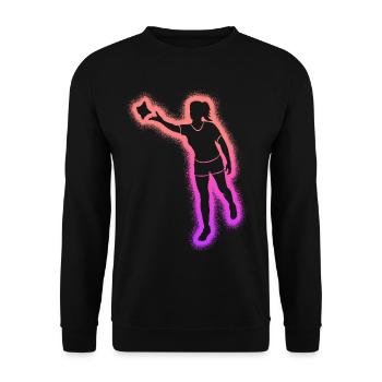 Joueuse de cornhole Enfants Femmes Filles Cornhole - Sweat-shirt Unisexe - noir - Devant - Alina (178cm) & Michal (187cm)