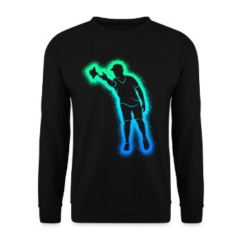 Joueur de cornhole Enfants Garçons Hommes Cornhole - Sweat-shirt Unisexe - noir - Devant - Alina (178cm) & Michal (187cm)