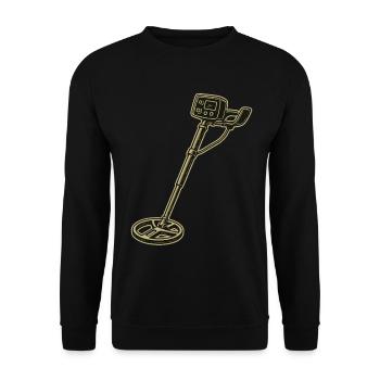 Metal Detector Treasure Hunting Adventure - Unisex Sweatshirt - black - Front - Alina (178cm) & Michal (187cm)