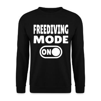 Freediving Mode ON - Diver - Unisex Sweatshirt - black - Front - Alina (178cm) & Michal (187cm)