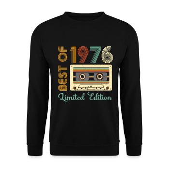 Best of 50 Ans Édition Limitée Vintage Nés en 1976 - Sweat-shirt Unisexe - noir - Devant - Alina (178cm) & Michal (187cm)
