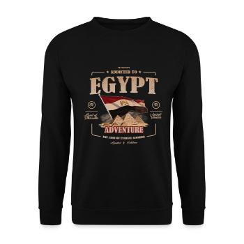 Ägypten, Land der Ewigen Sonne, Urlaub - Unisex Pullover - Schwarz - Vorne - Alina (178cm) & Michal (187cm)