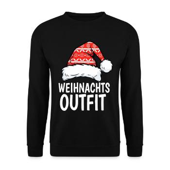 Weihnachtsmütze - Unisex Pullover - Schwarz - Vorne - Alina (178cm) & Michal (187cm)