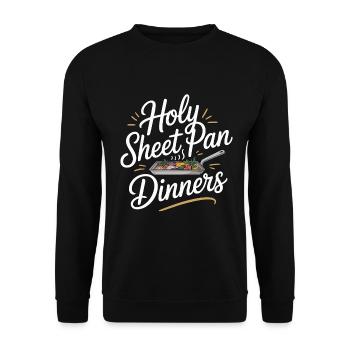 Nutritionist Holy Sheet Pan Dinners Nutrition - Unisex Sweatshirt - black - Front - Alina (178cm) & Michal (187cm)
