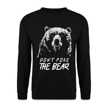 Don't Poke Mama Papa Bear Graphic - Unisex Sweatshirt - black - Front - Alina (178cm) & Michal (187cm)