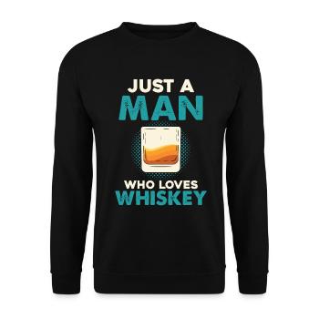 Only one man loves whiskey - Unisex Sweatshirt - black - Front - Alina (178cm) & Michal (187cm)
