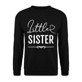 Little Sister Little Sister Gift - Unisex Sweatshirt - black - Front - Alina (178cm) & Michal (187cm)