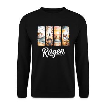 Conception du phare de la mer Baltique de Rügen - Sweat-shirt Unisexe - noir - Devant - Alina (178cm) & Michal (187cm)