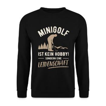 Minigolf | Kein Hobby sondern Leidenschaft - Sweat-shirt Unisexe - noir - Devant - Alina (178cm) & Michal (187cm)
