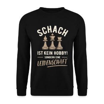 Chess | Not a hobby but a passion - Unisex Sweatshirt - black - Front - Alina (178cm) & Michal (187cm)