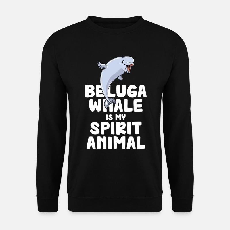 Beluga Geisttier Druck - Unisex Pullover - Schwarz
