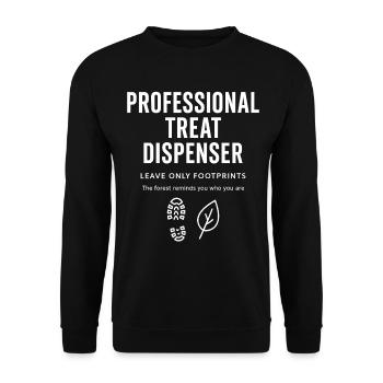 Professioneller Leckerli-Spender Wald - Unisex Pullover - Schwarz - Vorne - Alina (178cm) & Michal (187cm)