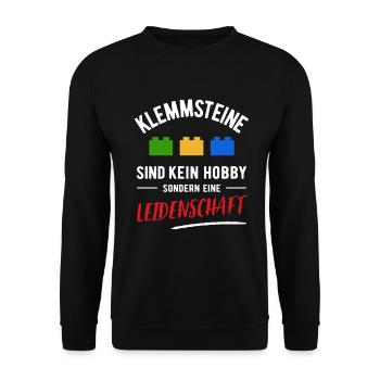 Clamping Stones | Not a hobby but a passion - Unisex Sweatshirt - black - Front - Alina (178cm) & Michal (187cm)
